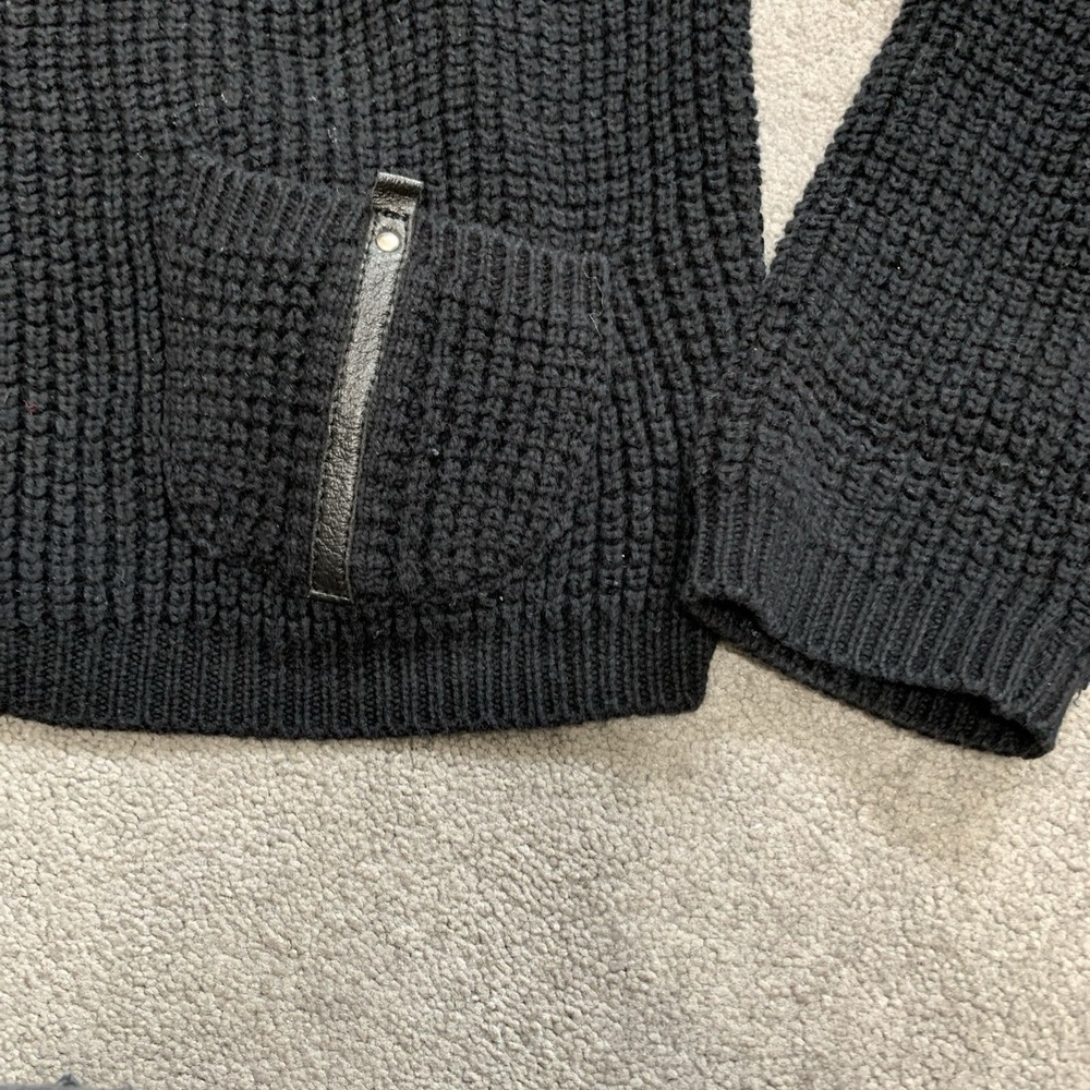 Jamie Sadock Black Zip Up Cotton Sweater pockets Womens Size Medium - Picture 4 of 6